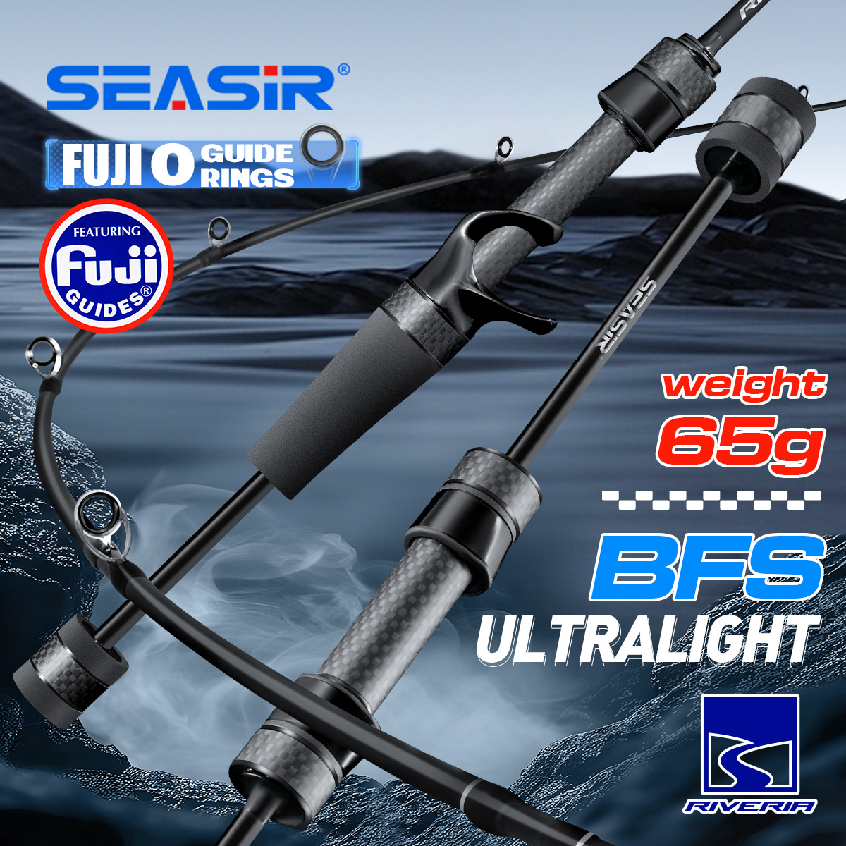 Seasir Riveria BFS caña de pes - Kastking Reel Zephyr reseña y precio
